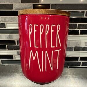 Rae Dunn Red Peppermint Cellar